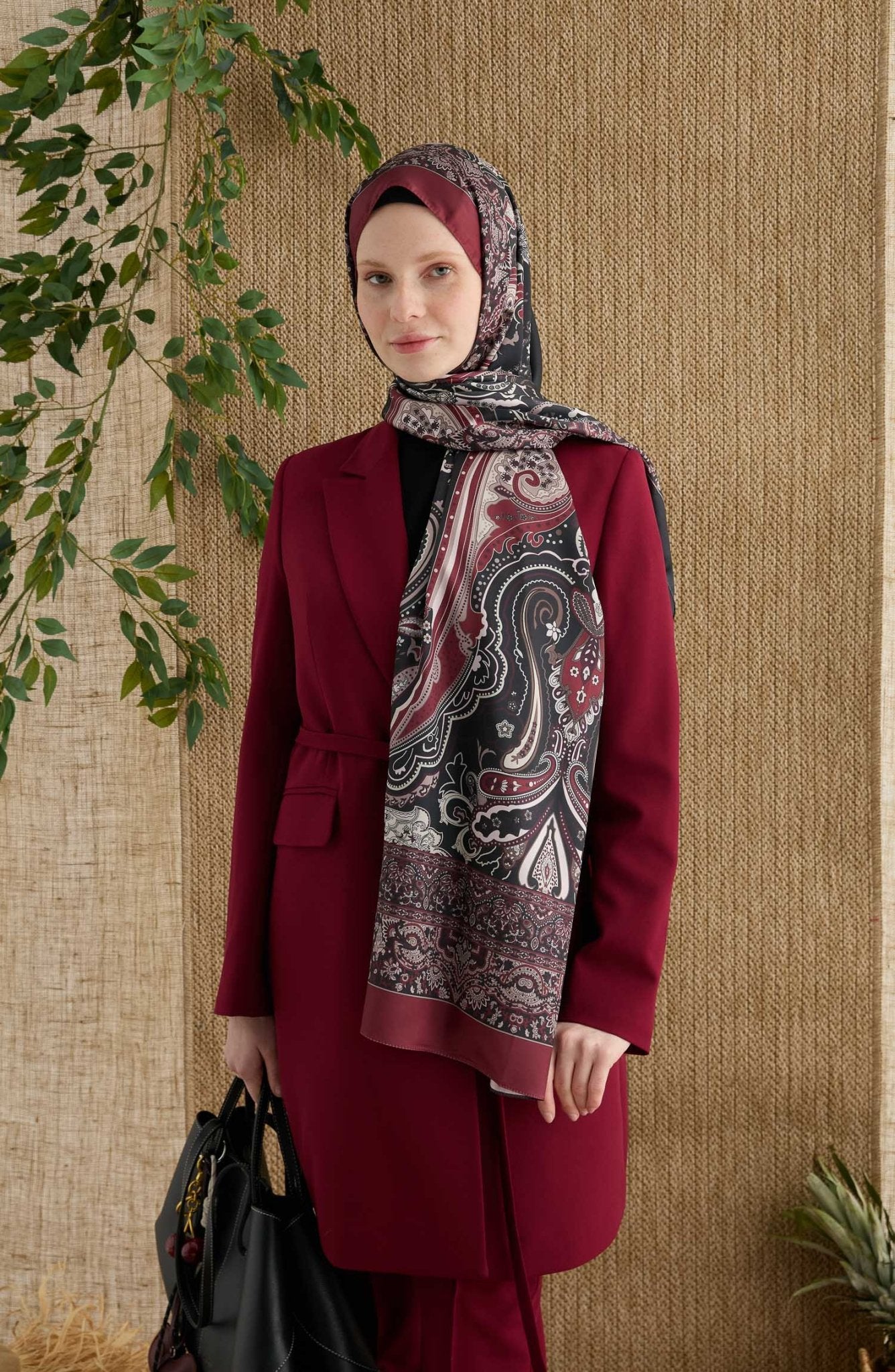 Zenia Bordo Vual İpek Şal - Fatma Atasoy