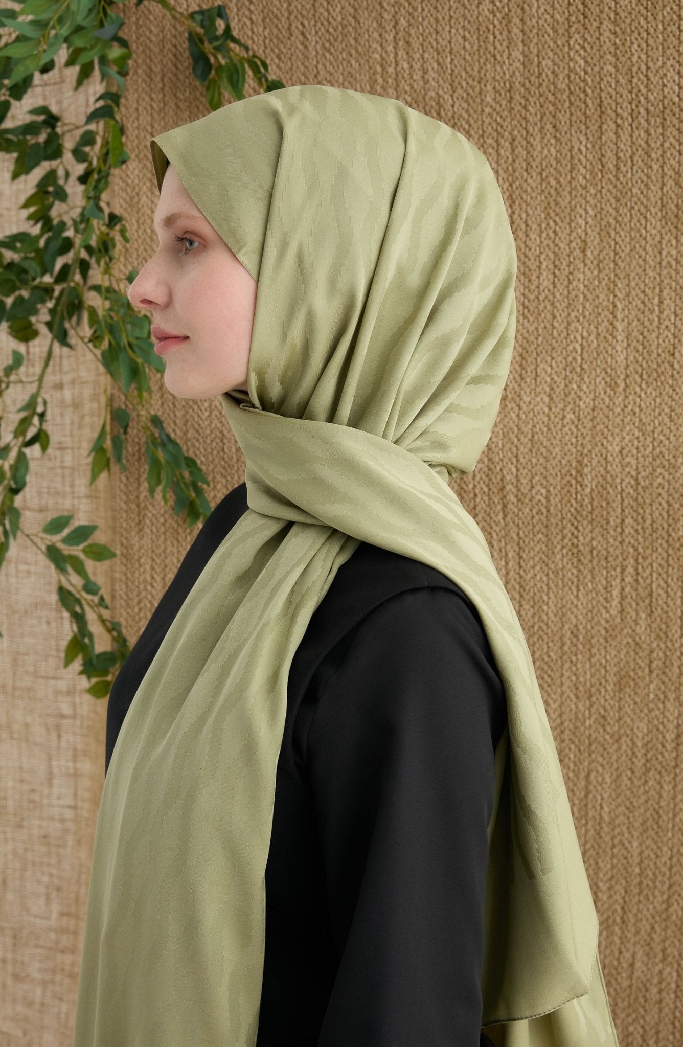 Zigzag Adaçayı Jakarlı Şal - Fatma Atasoy