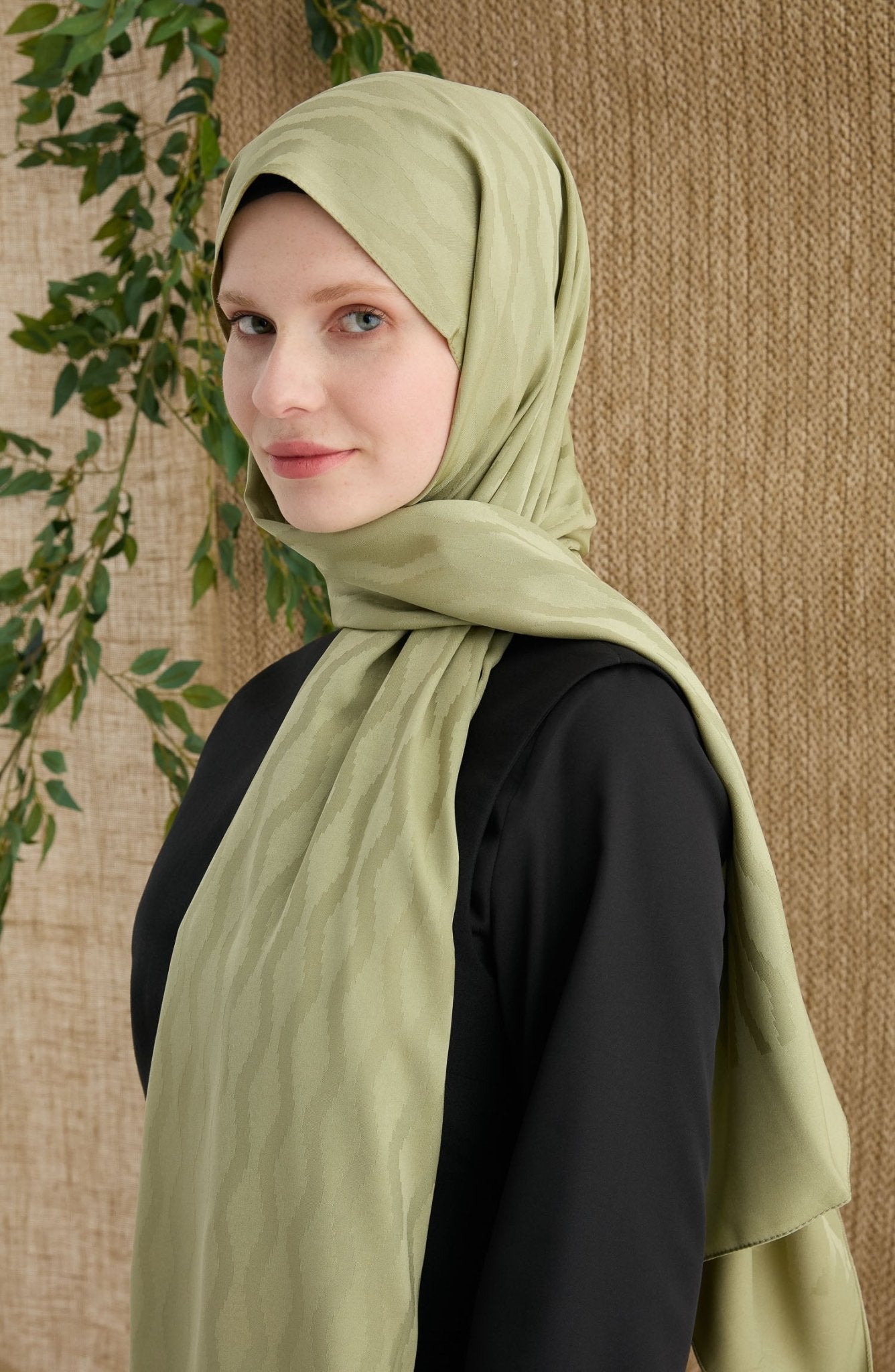 Zigzag Adaçayı Jakarlı Şal - Fatma Atasoy